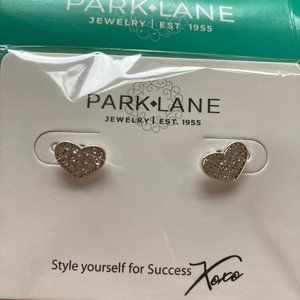 Dainty Silver Heart Studs by Park Lane